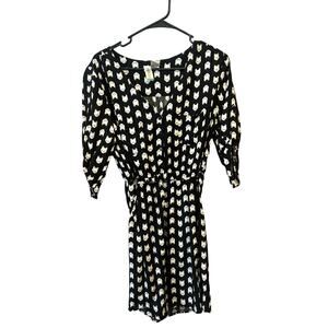 mimi chica cat dress black white 3/4 sleeve elastic waist youth girls size XL